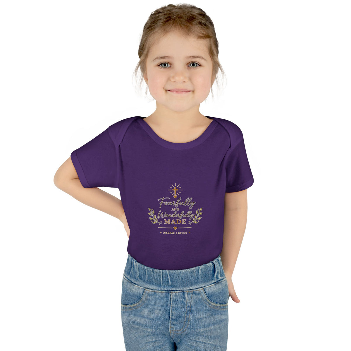 Fearfully & Wonderfully Made Baby Bodysuit | Christian Baptism Gift Onesie