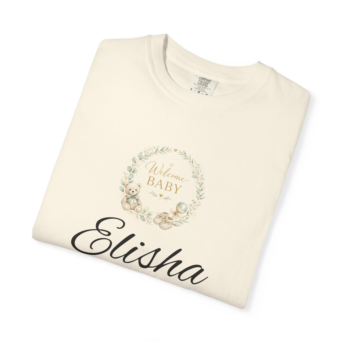 Personalized 'Rise & Shine' T-Shirt — Custom Name Floral Monogram Tee