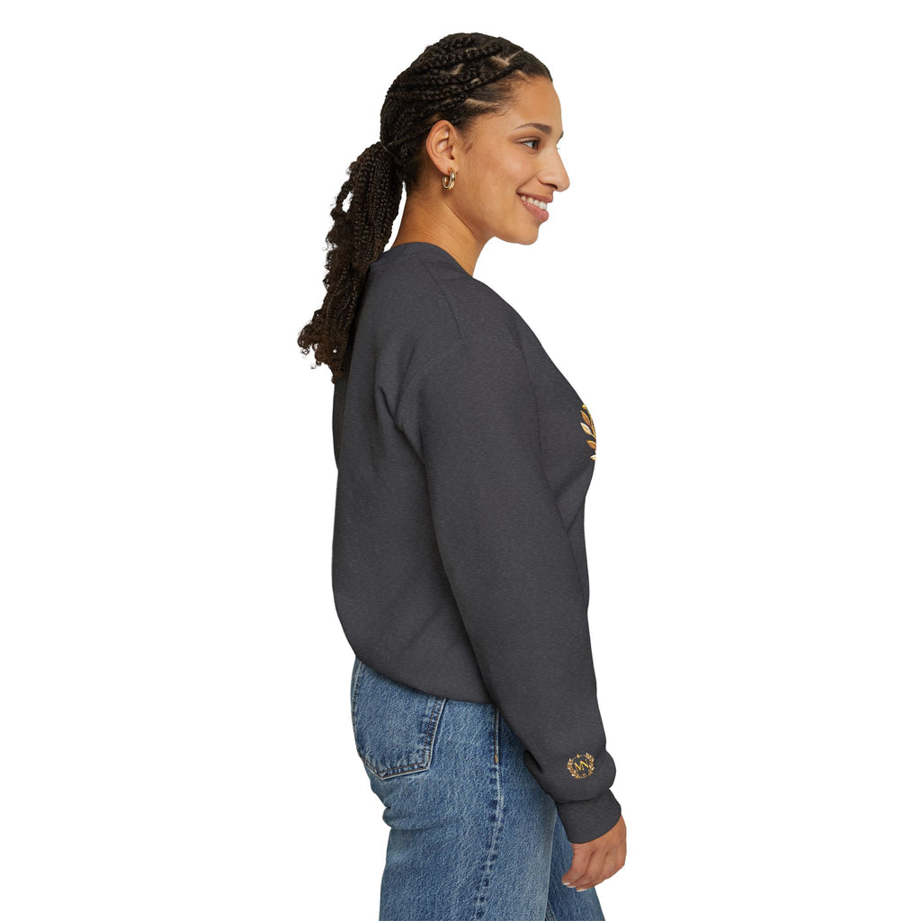 Gold Laurel Monogram Crewneck Sweatshirt
