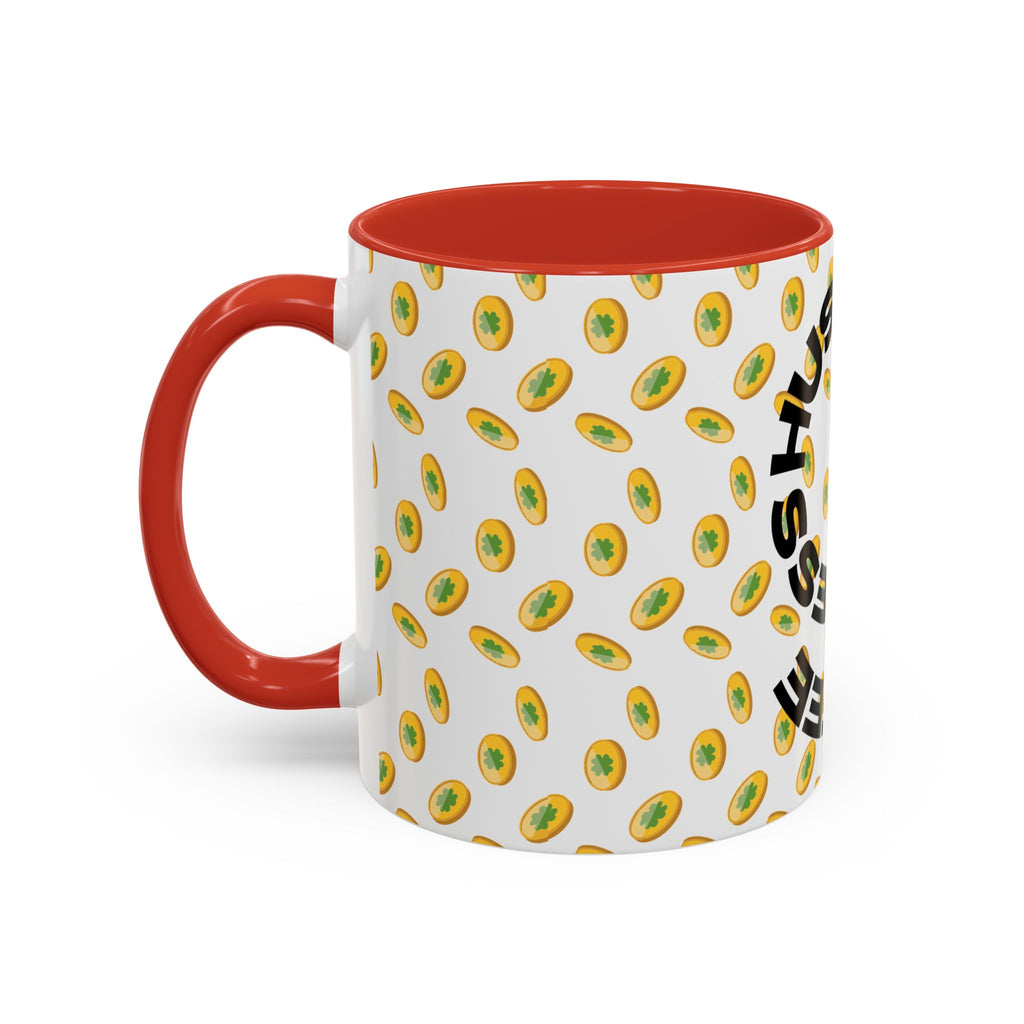 Hustle More Coffee Mug — Avocado Pattern Accent Mug (11/15oz