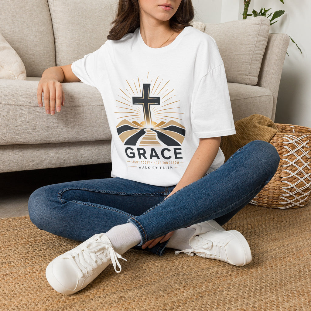 Grace Cross T-Shirt | Christian Faith Tee for Women & Men