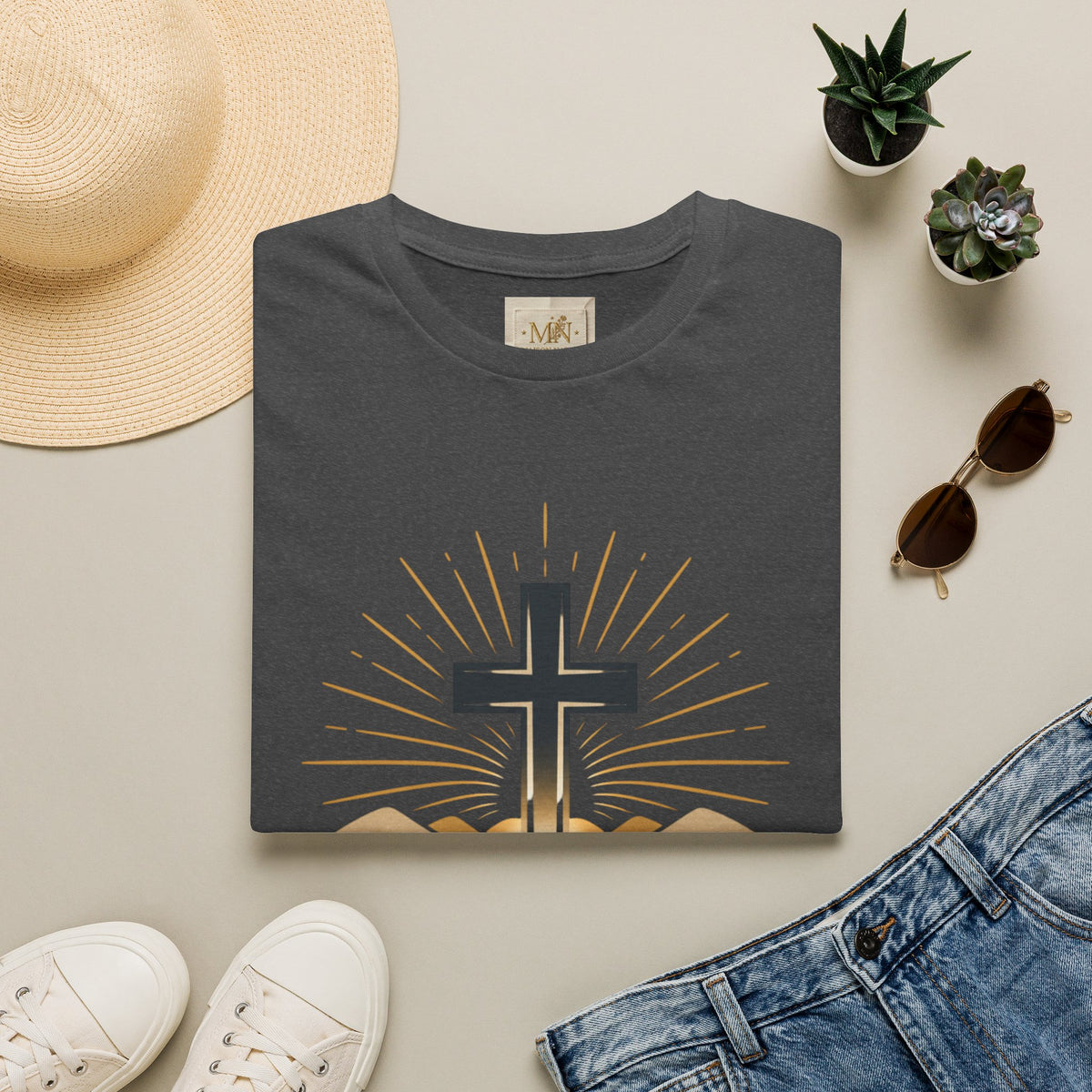 Grace Cross T-Shirt | Christian Faith Tee for Women & Men