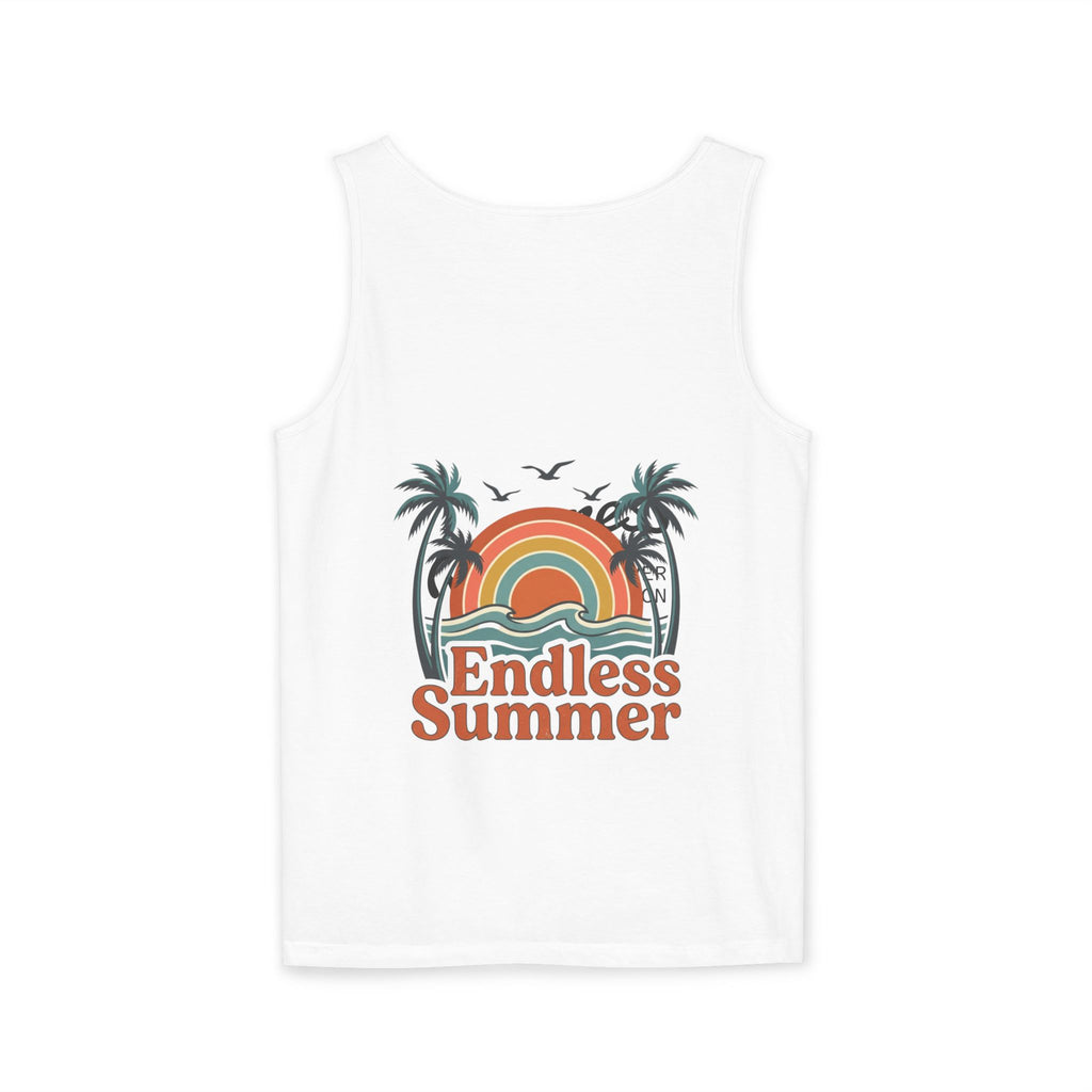 Endless Summer Tank Top — Retro Beach Palm Tree Surf Graphic