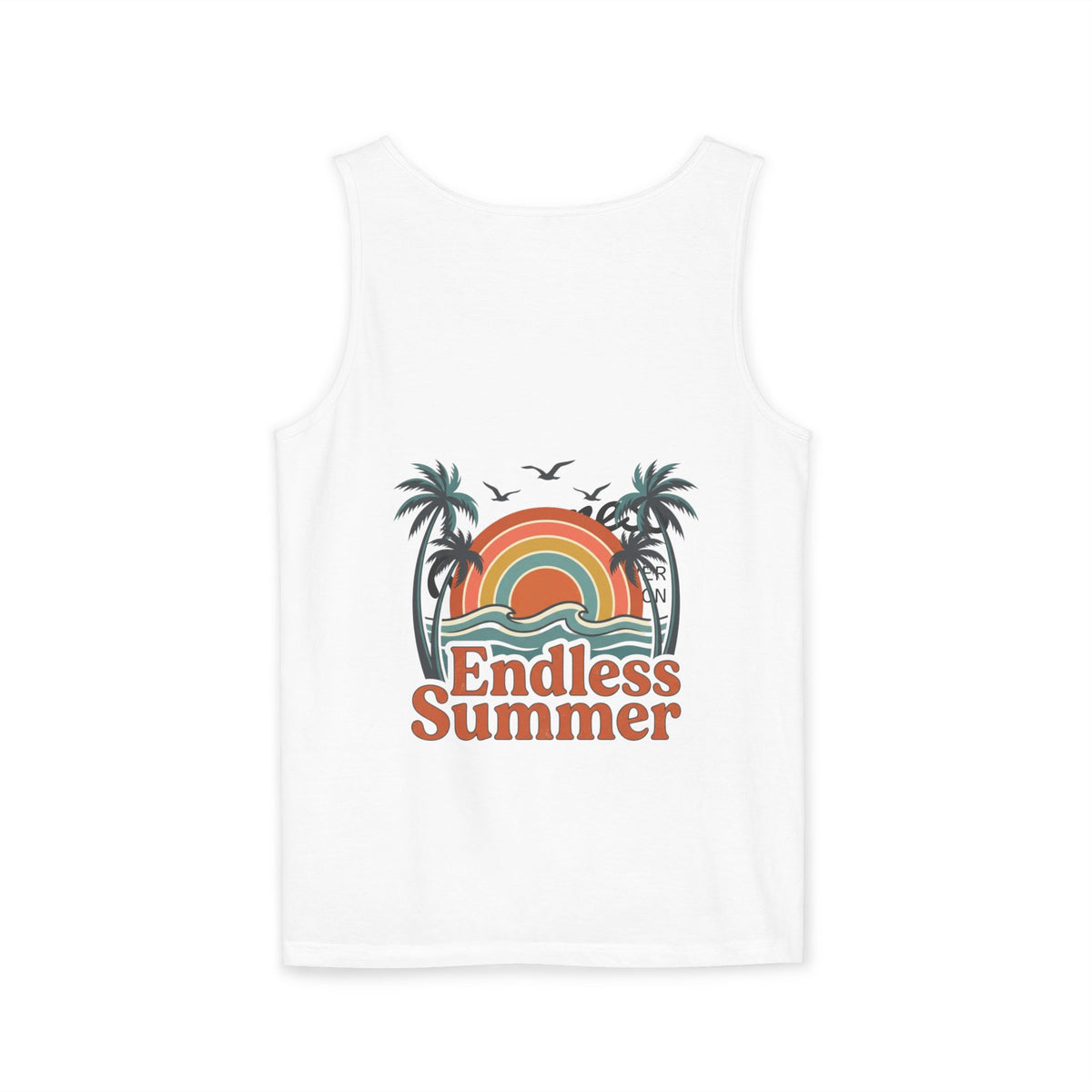 Endless Summer Tank Top — Retro Beach Palm Tree Surf Graphic
