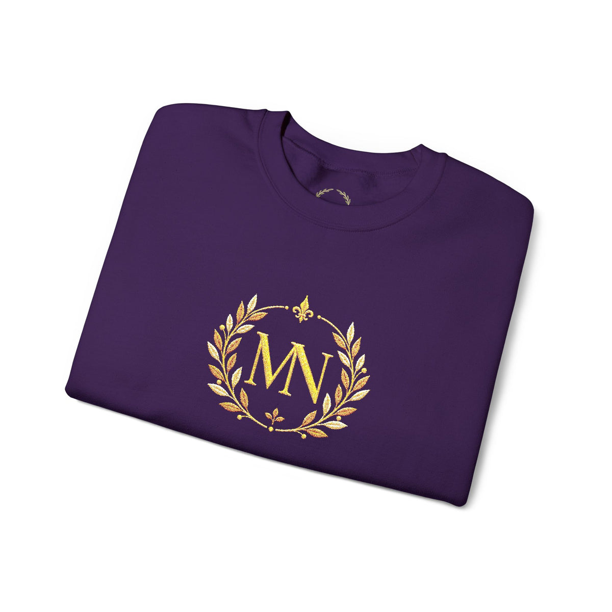 Gold Laurel Monogram Crewneck Sweatshirt