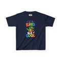Kids Tee — "Be Kind, Be Cool" Dinosaur Graphic with "Shine Bright" Back