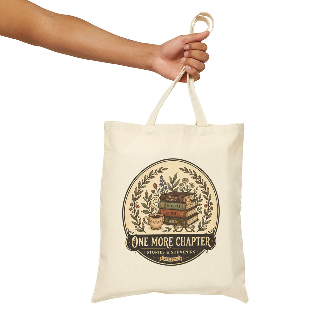Tote Bag — "One More Chapter" Book Lover Canvas Tote