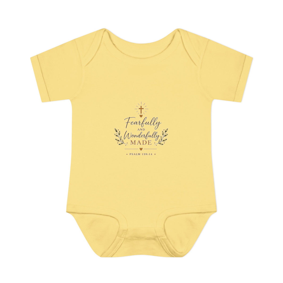 Fearfully & Wonderfully Made Baby Bodysuit | Christian Baptism Gift Onesie
