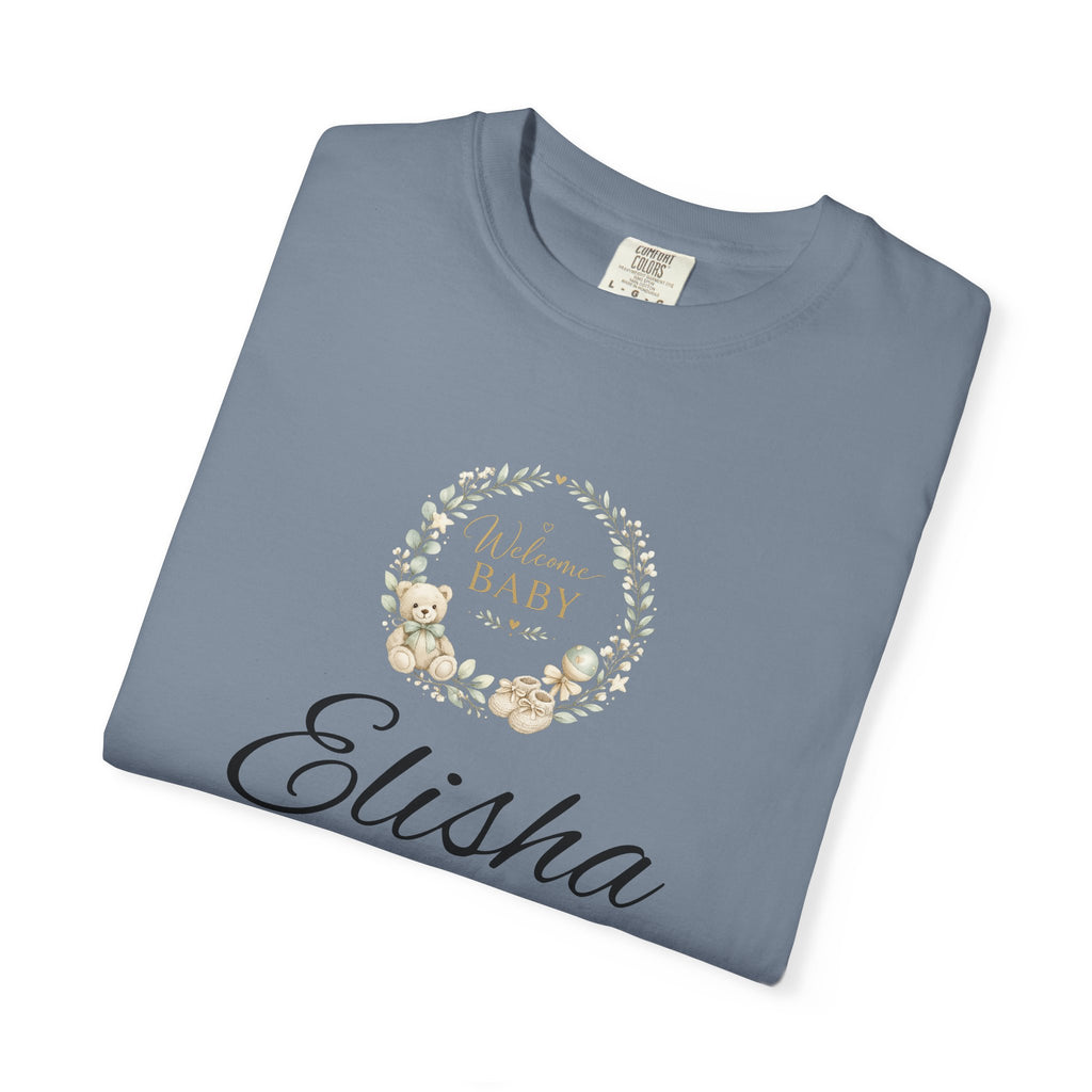 Personalized 'Rise & Shine' T-Shirt — Custom Name Floral Monogram Tee