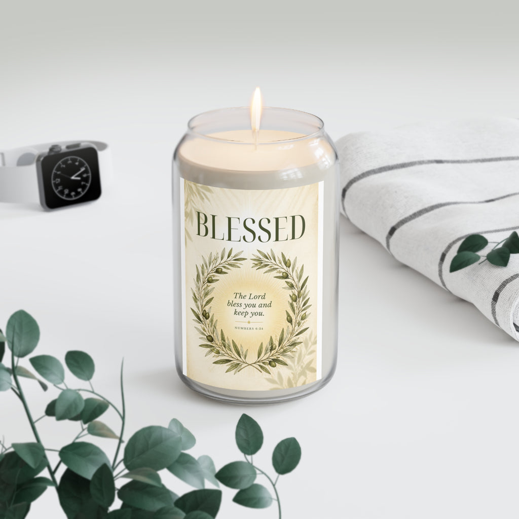 Blessed Soy Candle | Scripture Scented Gift Candle for Christians