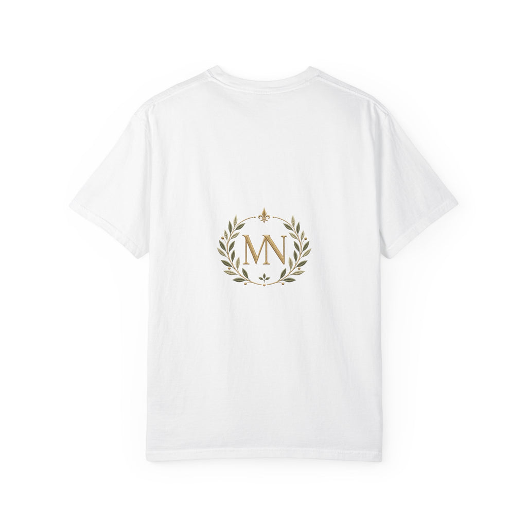 Personalized 'Rise & Shine' T-Shirt — Custom Name Floral Monogram Tee