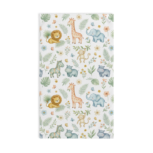 Baby Safari Hand Towel — Cute Jungle Animals Nursery Decor Gift