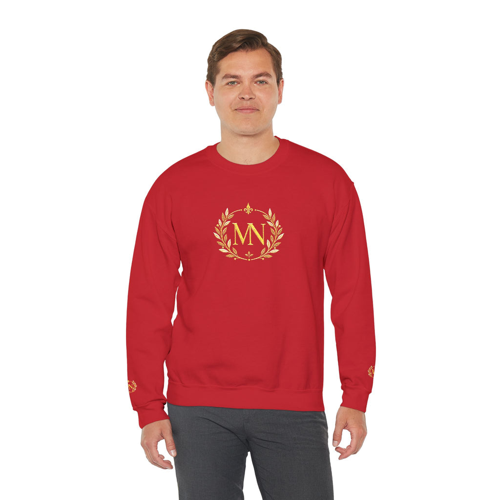 Gold Laurel Monogram Crewneck Sweatshirt