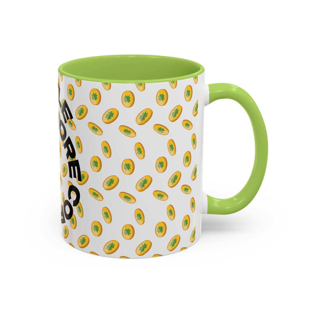 Hustle More Coffee Mug — Avocado Pattern Accent Mug (11/15oz