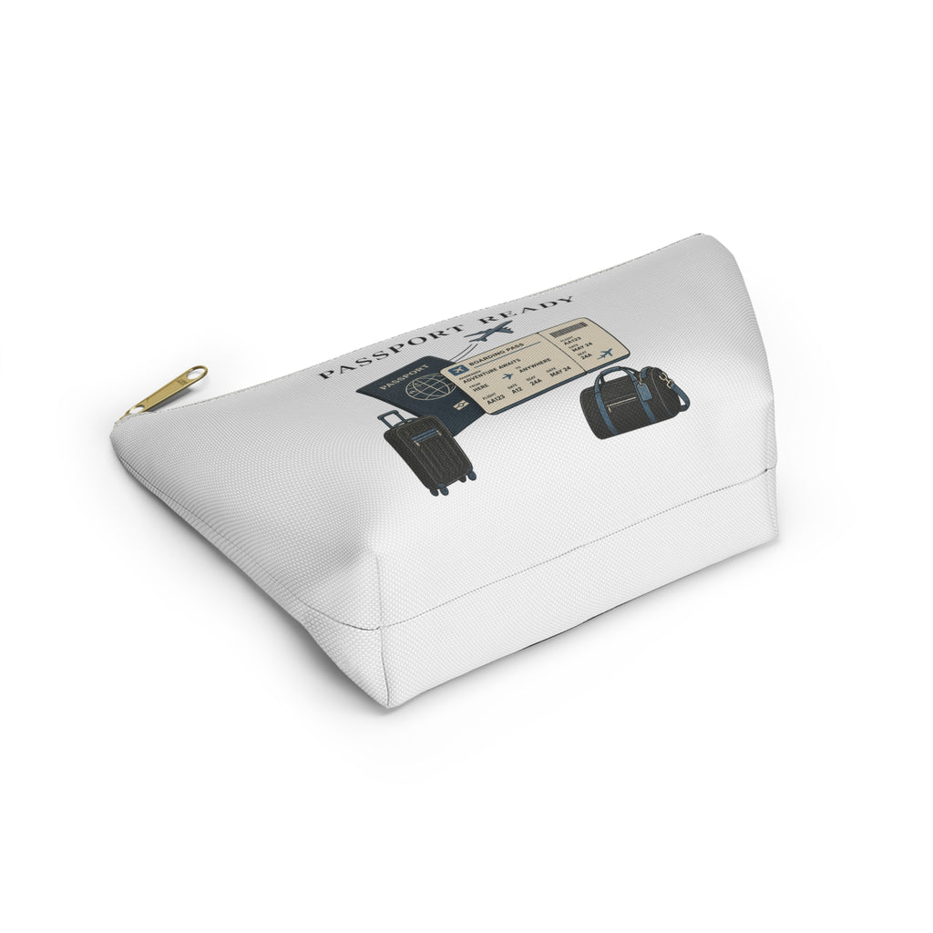 Passport Ready Travel Accessory Pouch — T‑Bottom Toiletry & Document Organizer