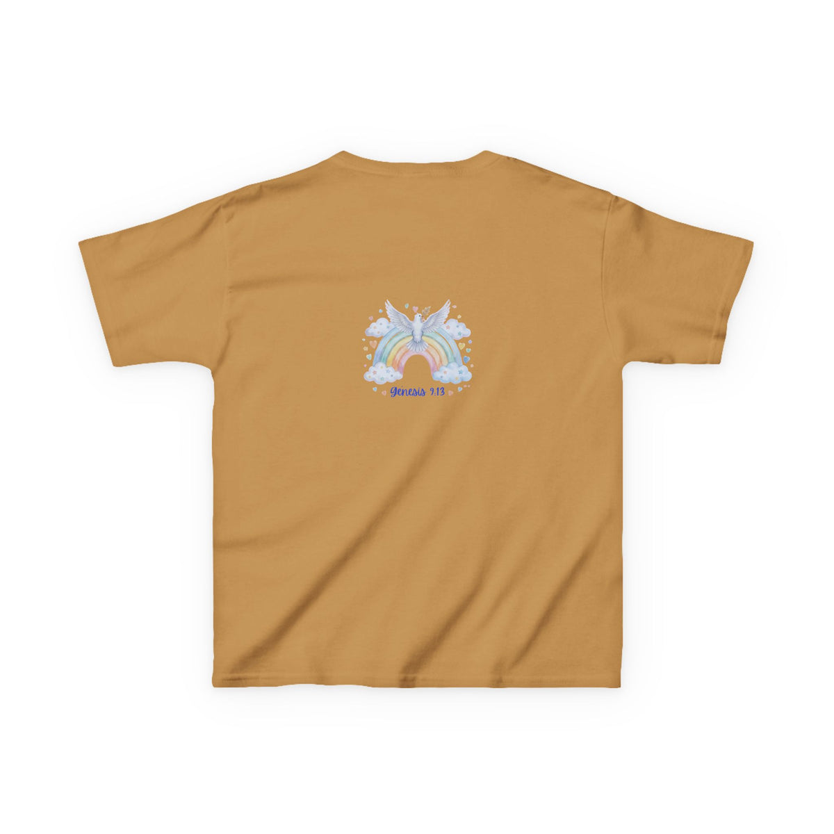 Christian Kids T-Shirt — "God Keeps His Promises" Rainbow Dove Tee | Psalm 145:13