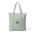 Everyday Nylon Tote Bag — Zippered Carry-All with Embroidered Detail