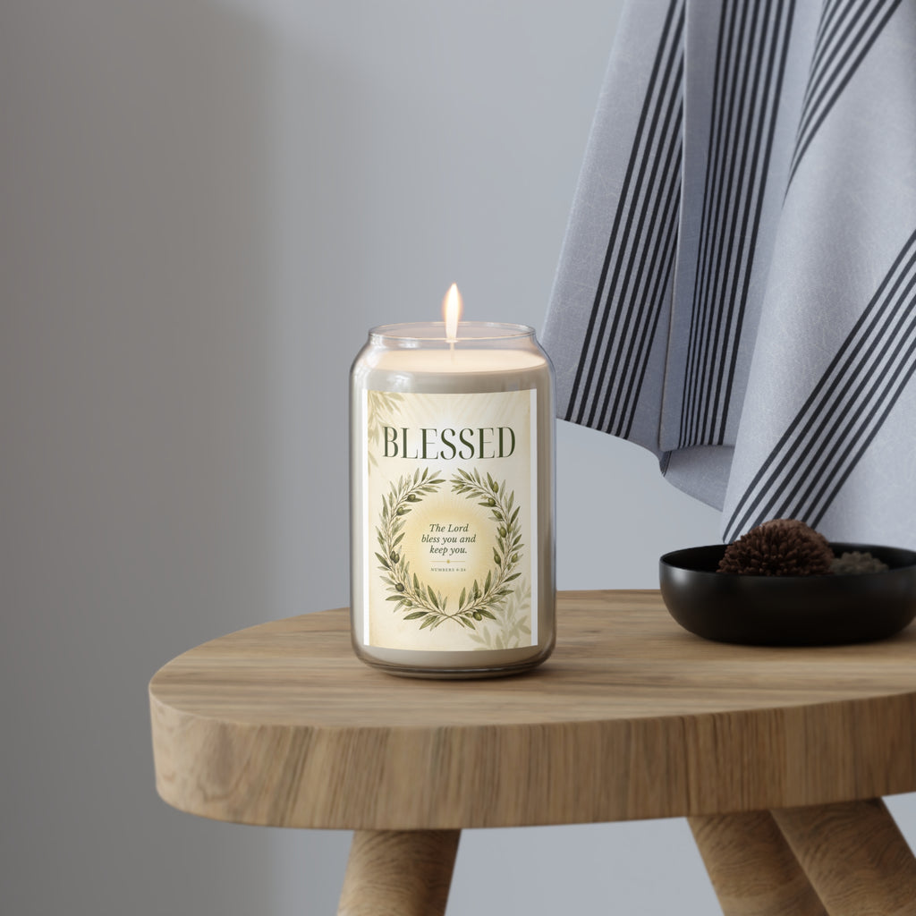 Blessed Soy Candle | Scripture Scented Gift Candle for Christians