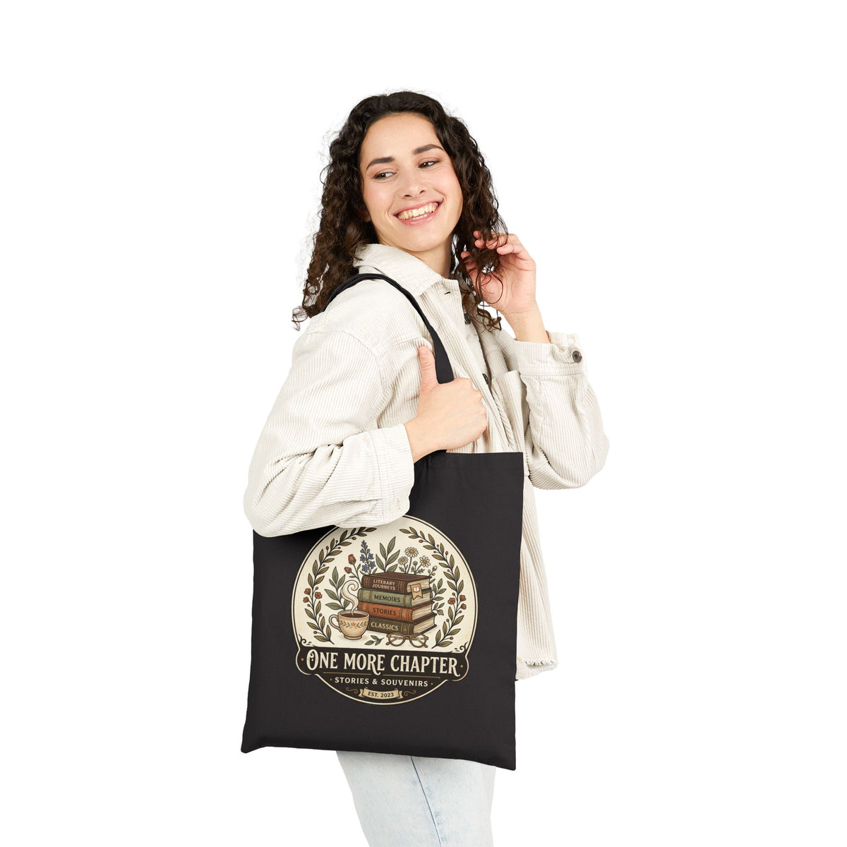 Tote Bag — "One More Chapter" Book Lover Canvas Tote