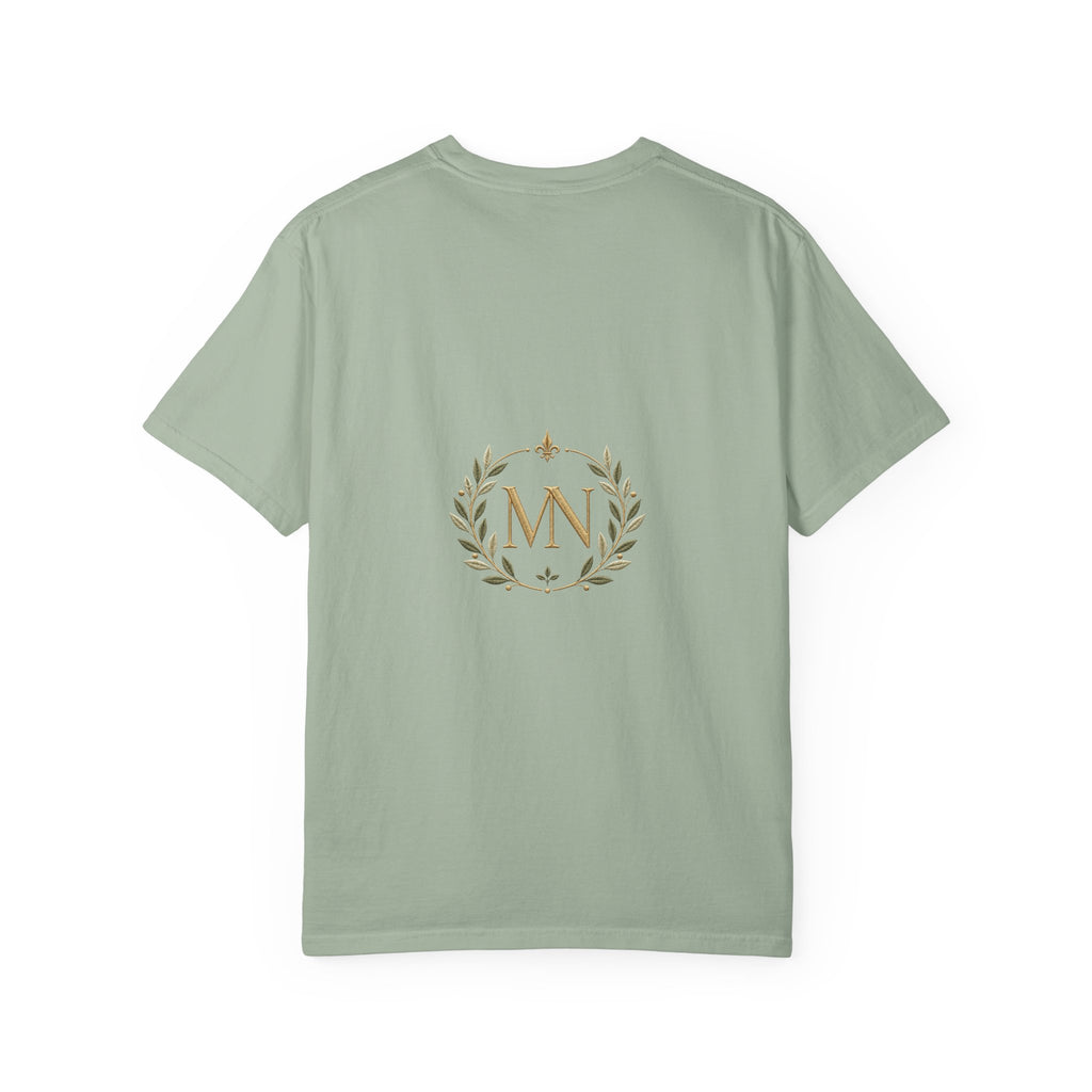 Personalized 'Rise & Shine' T-Shirt — Custom Name Floral Monogram Tee
