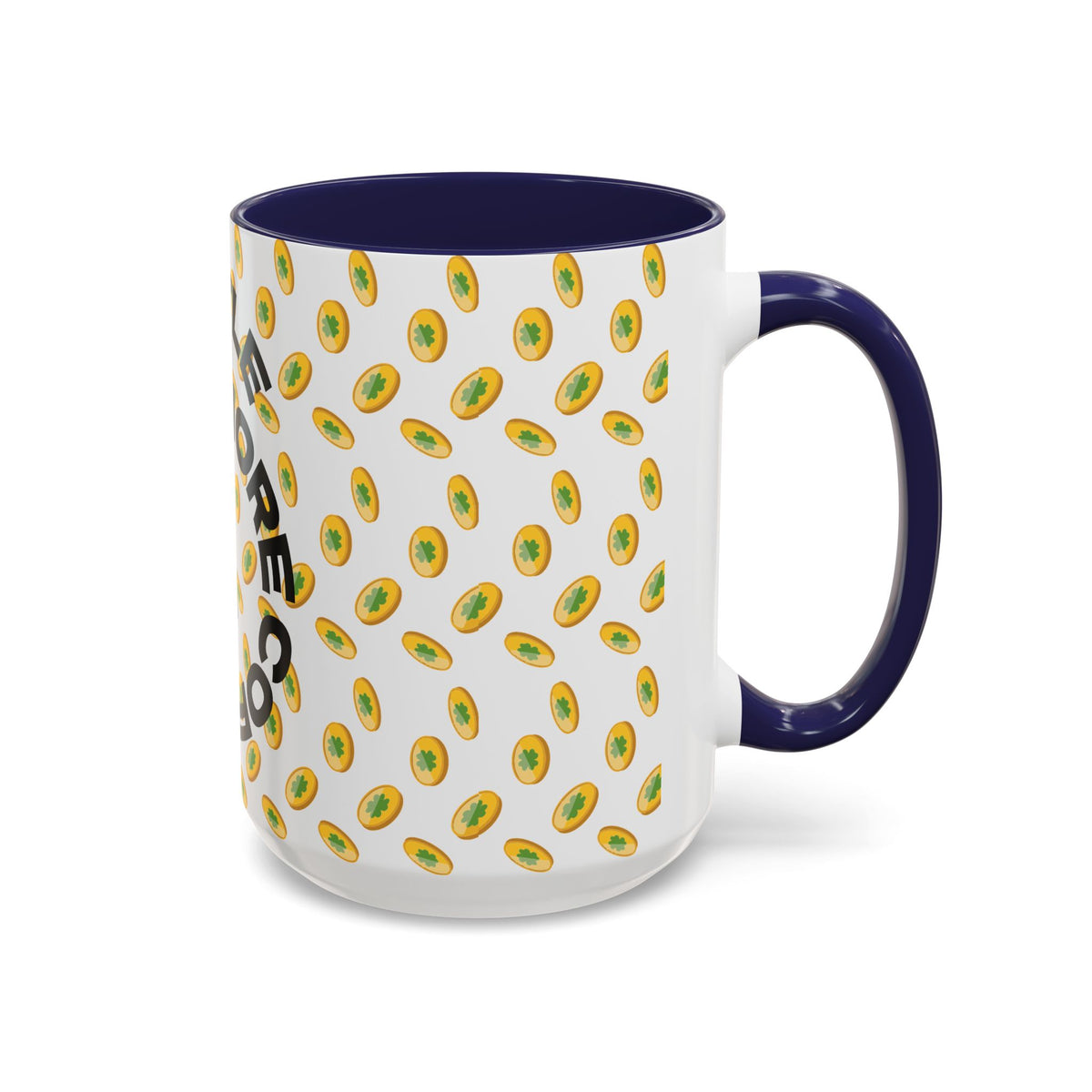 Hustle More Coffee Mug — Avocado Pattern Accent Mug (11/15oz