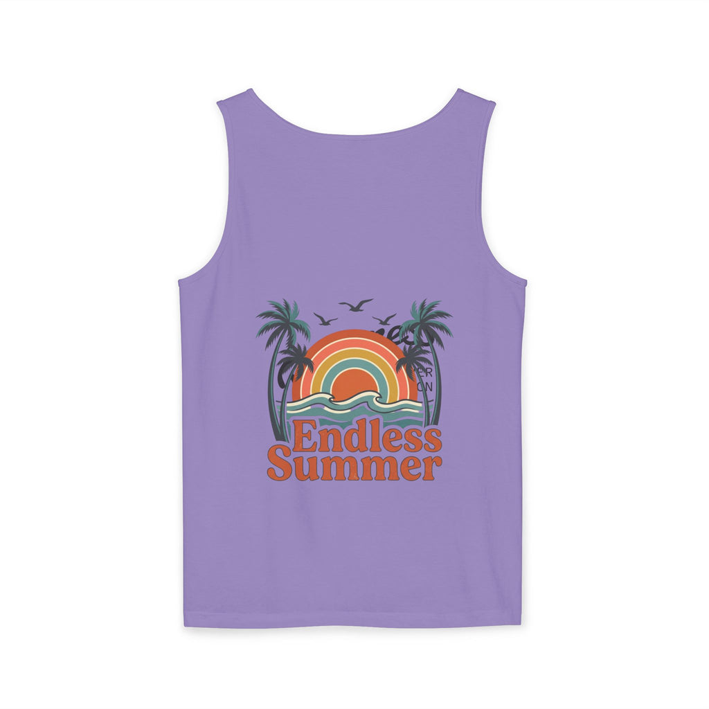 Endless Summer Tank Top — Retro Beach Palm Tree Surf Graphic