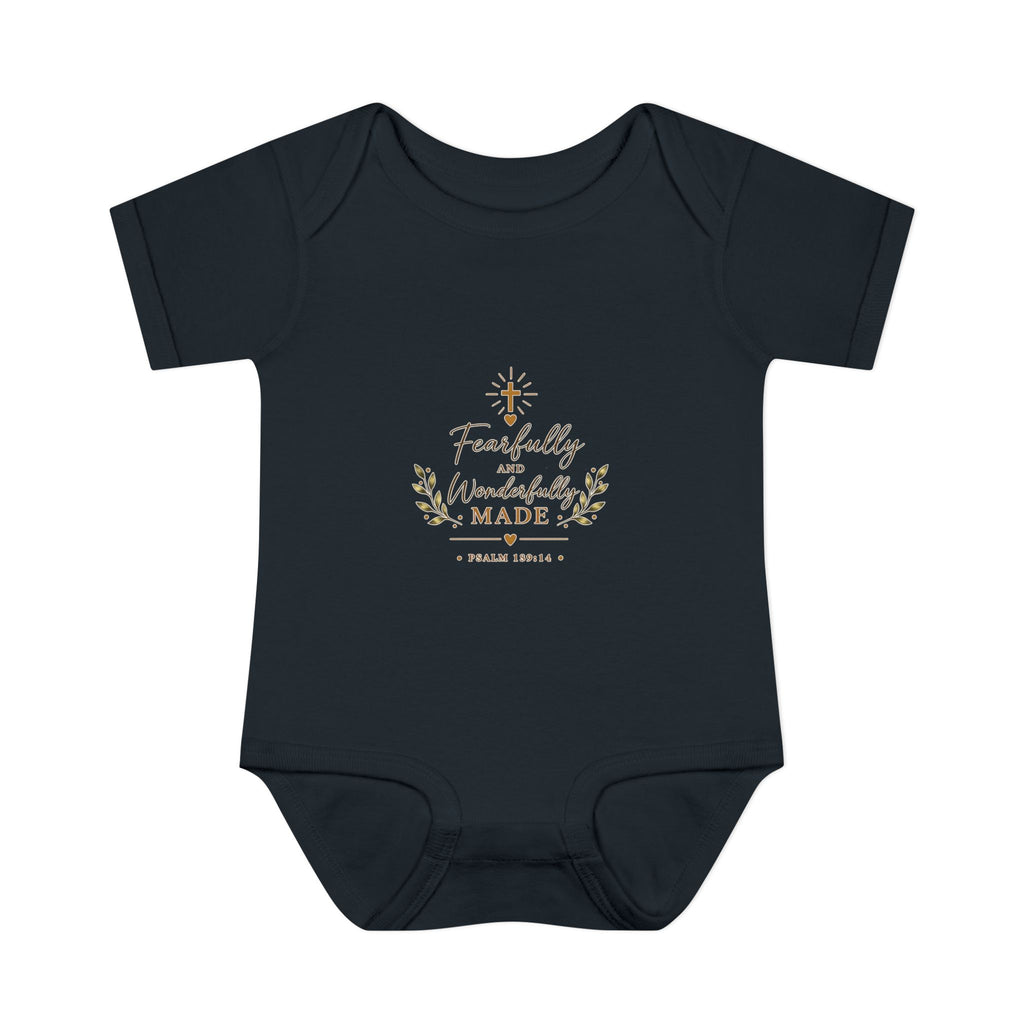 Fearfully & Wonderfully Made Baby Bodysuit | Christian Baptism Gift Onesie