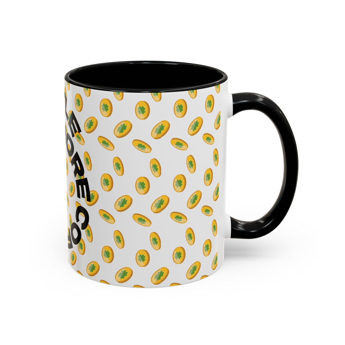 Hustle More Coffee Mug — Avocado Pattern Accent Mug (11/15oz