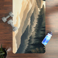 Mountain Sunrise Rubber Yoga Mat — Serene Forest Landscape Non-Slip Mat for Outdoor & Studio Yoga