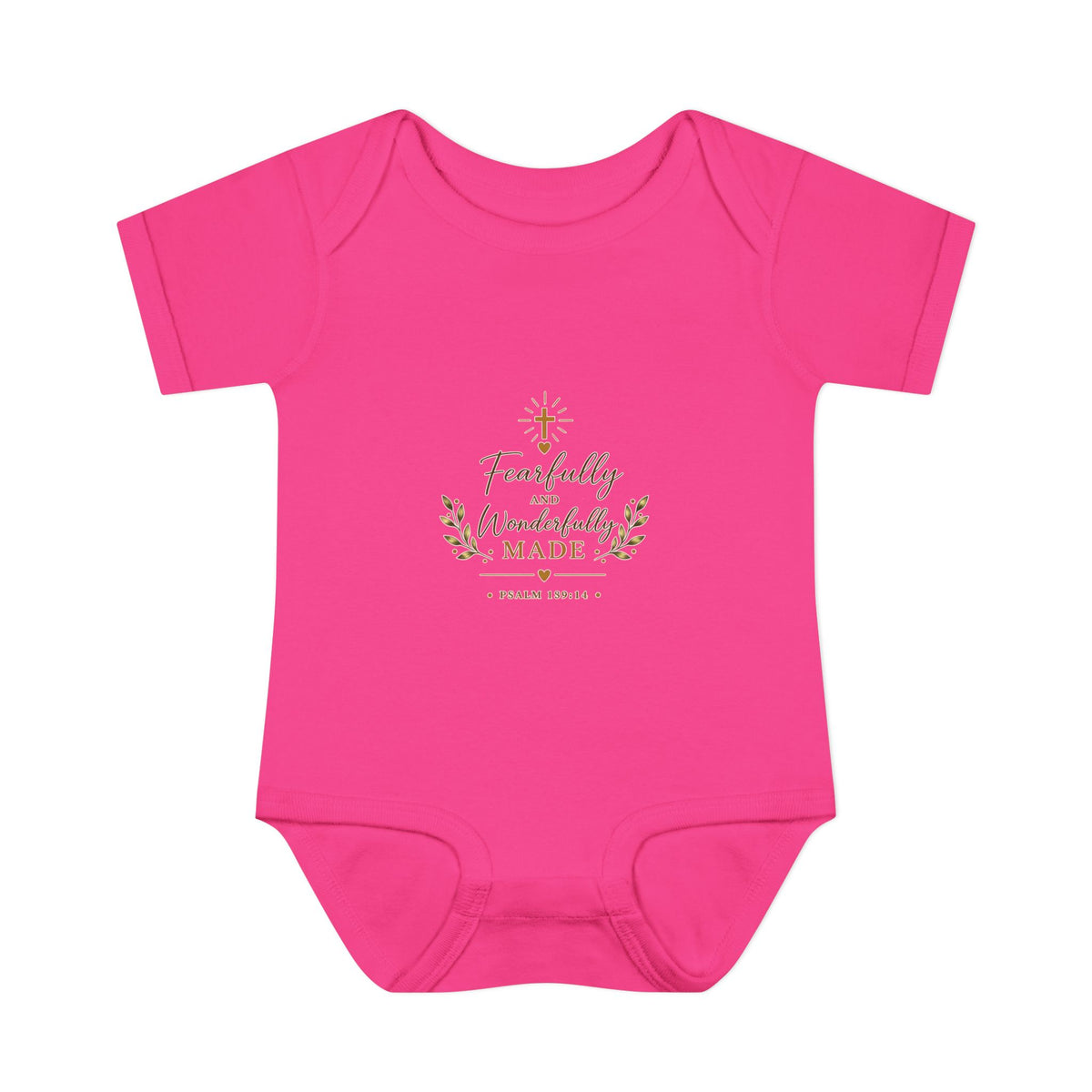 Fearfully & Wonderfully Made Baby Bodysuit | Christian Baptism Gift Onesie