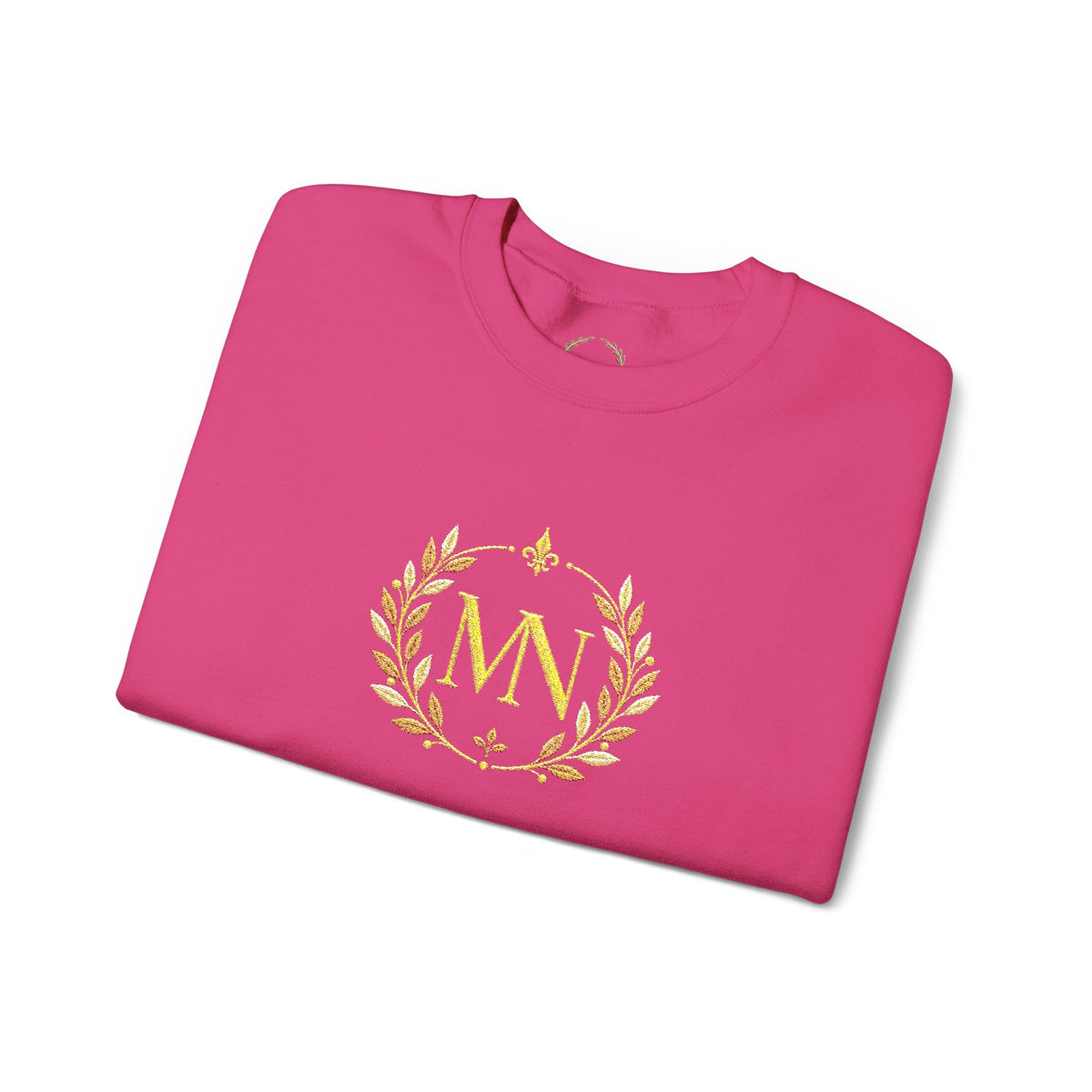Gold Laurel Monogram Crewneck Sweatshirt
