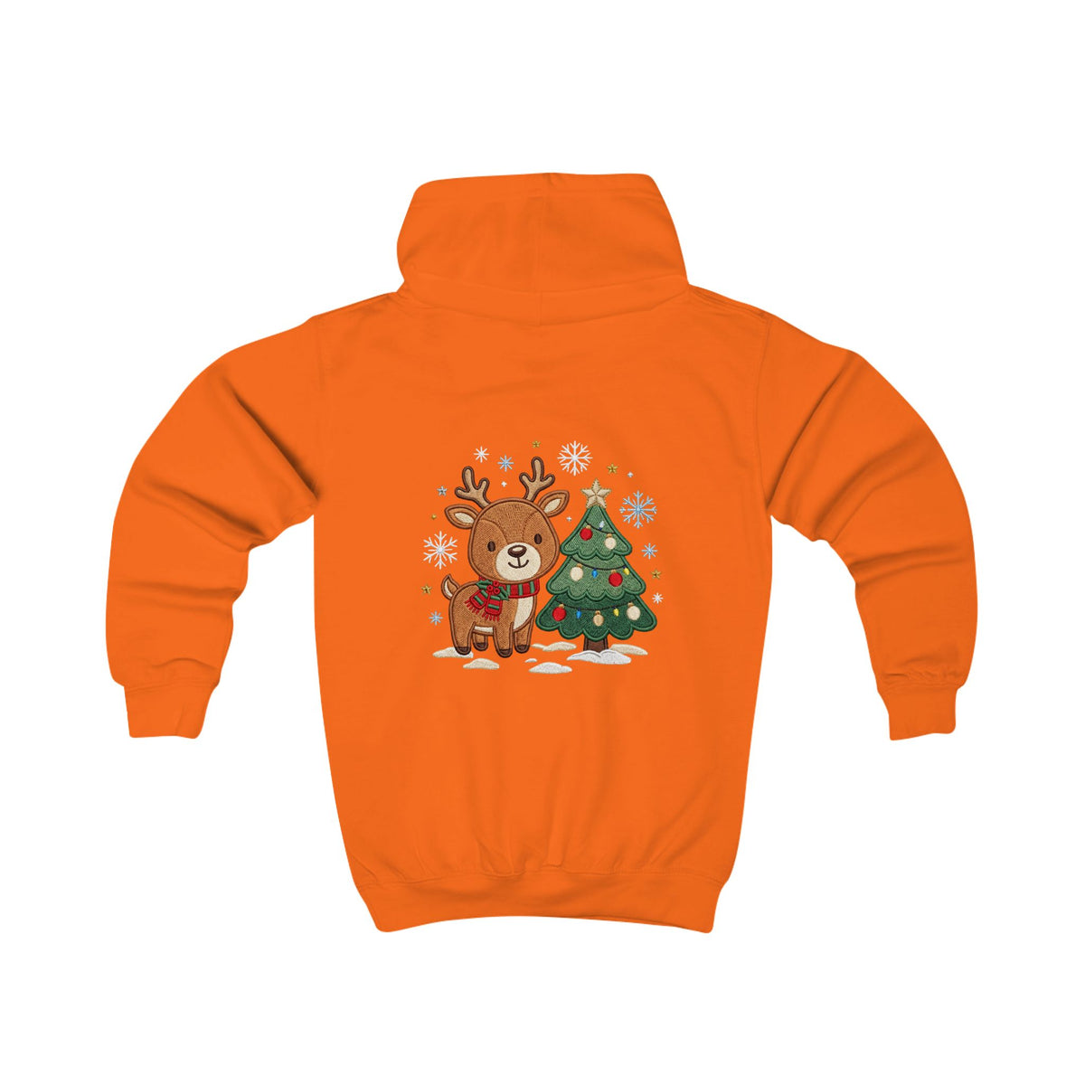Kids Christmas Hoodie — Reindeer Holiday Sweatshirt for Toddlers, 80% Cotton, Kangaroo Pocket