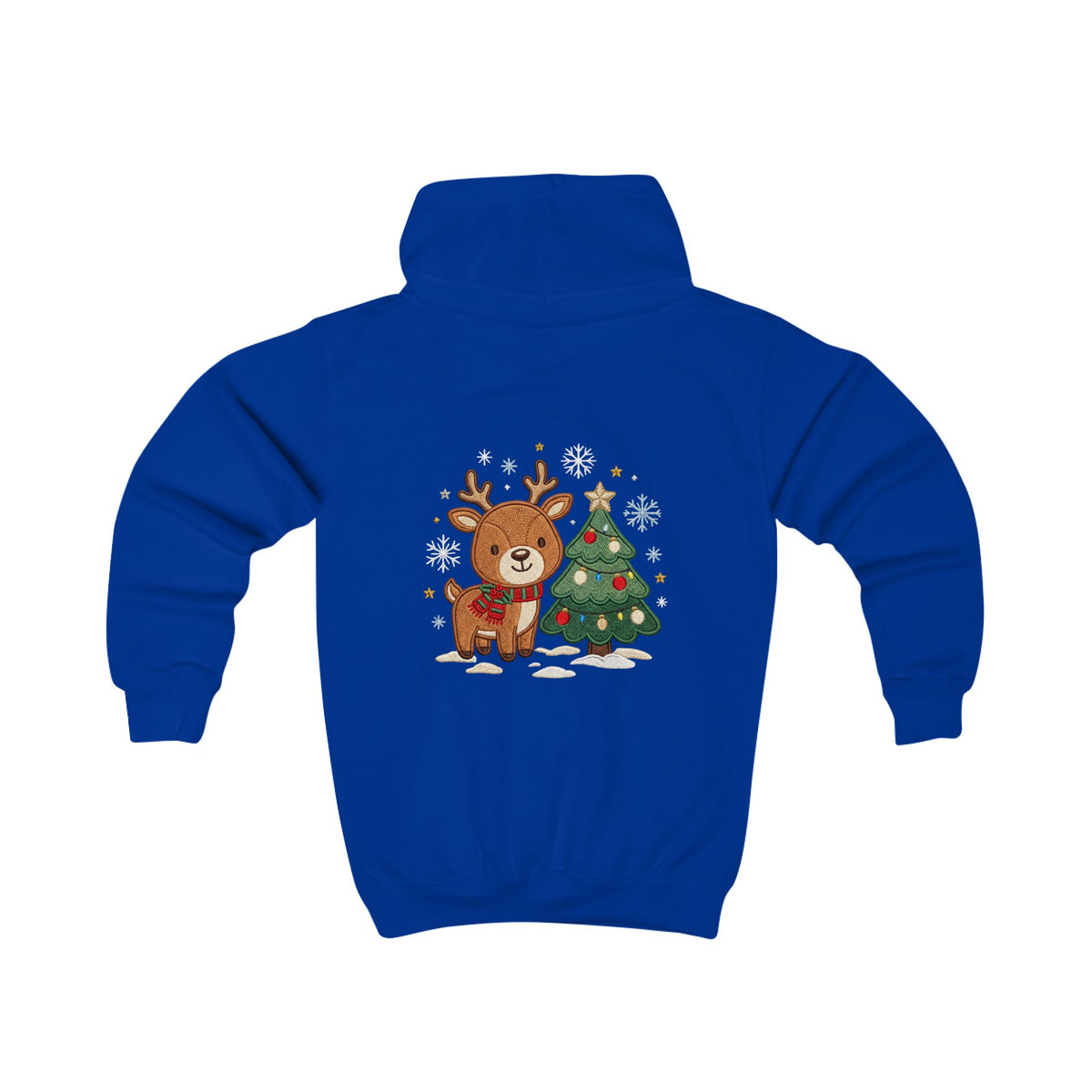Kids Christmas Hoodie — Reindeer Holiday Sweatshirt for Toddlers, 80% Cotton, Kangaroo Pocket