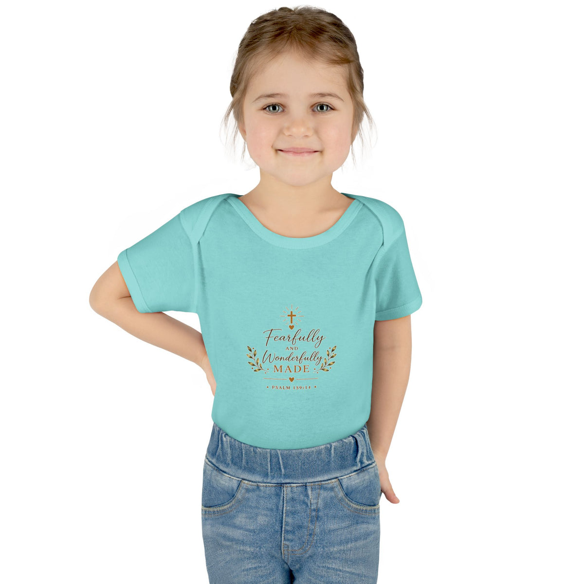 Fearfully & Wonderfully Made Baby Bodysuit | Christian Baptism Gift Onesie