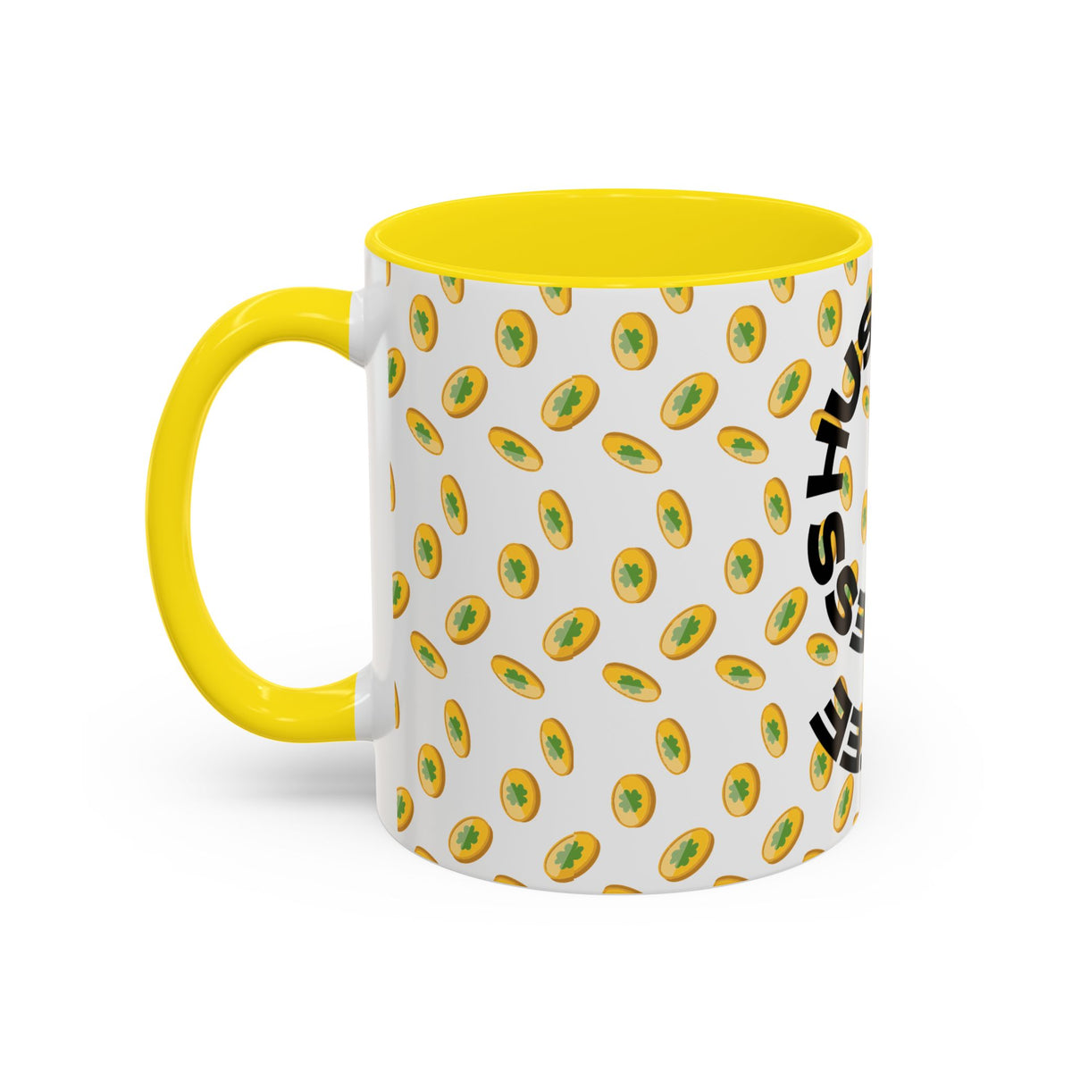 Hustle More Coffee Mug — Avocado Pattern Accent Mug (11/15oz