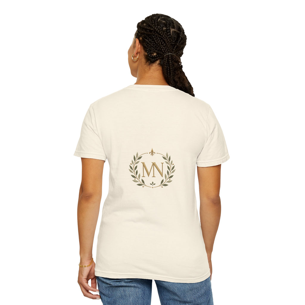 Personalized 'Rise & Shine' T-Shirt — Custom Name Floral Monogram Tee
