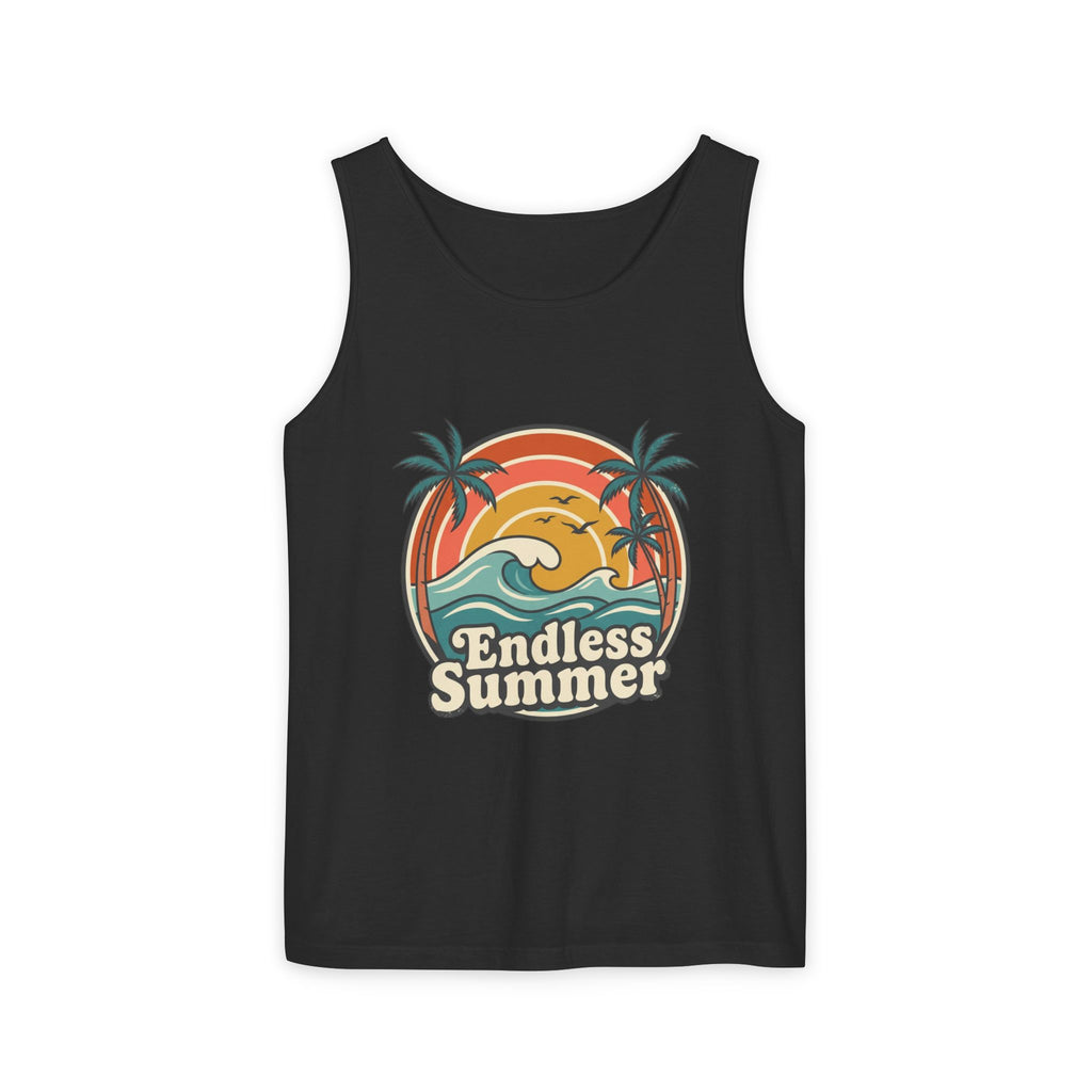 Endless Summer Tank Top — Retro Beach Palm Tree Surf Graphic