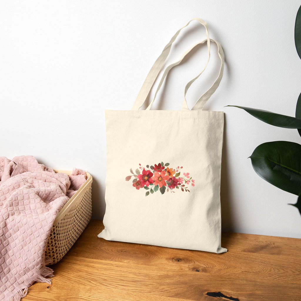 Grow & Bloom Floral Canvas Tote Bag