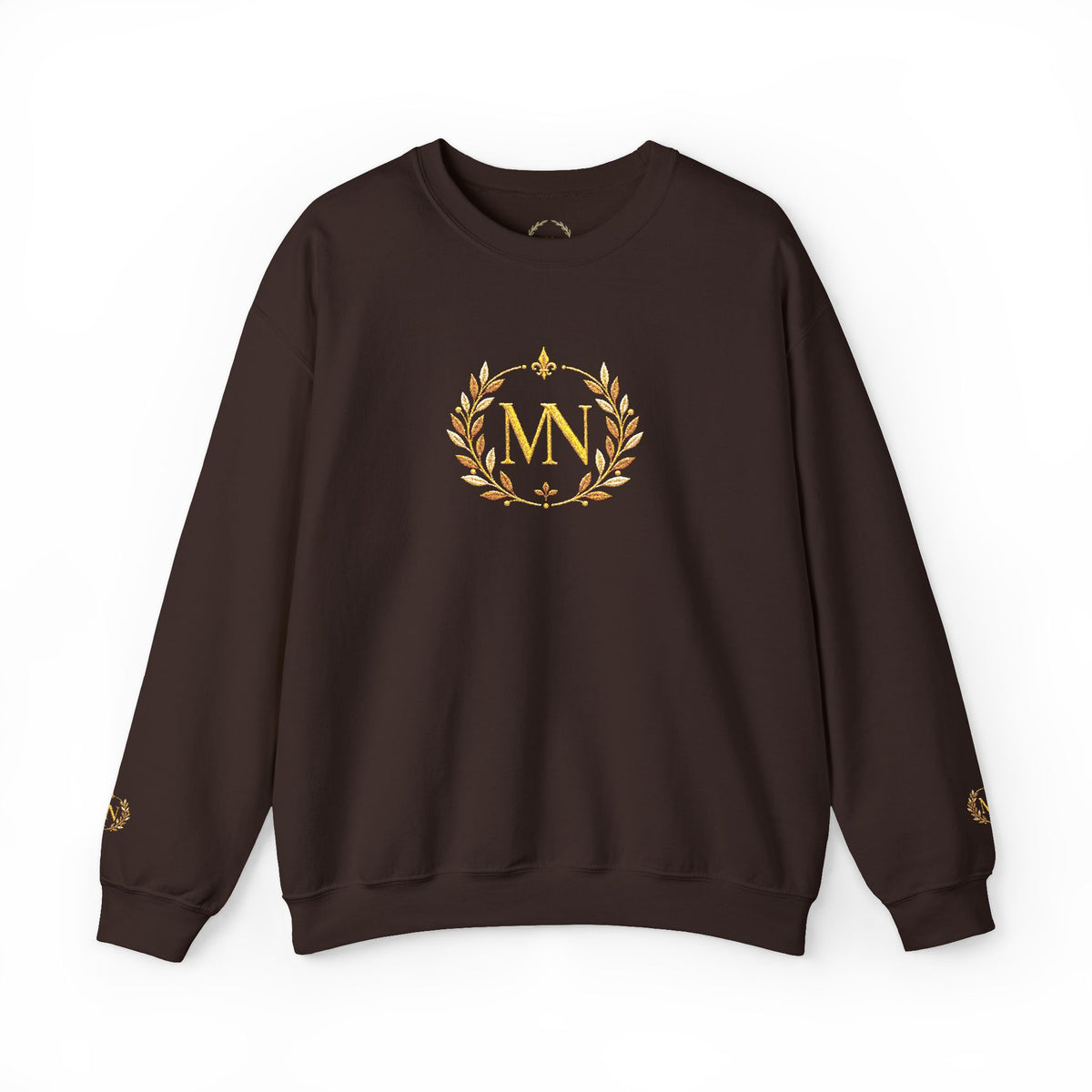 Gold Laurel Monogram Crewneck Sweatshirt