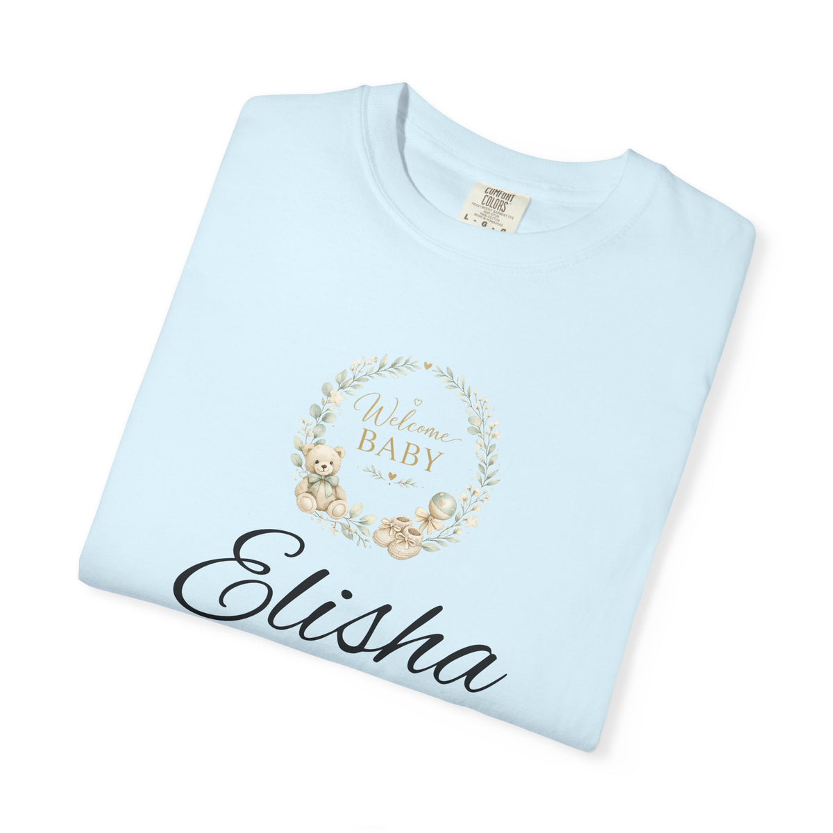 Personalized 'Rise & Shine' T-Shirt — Custom Name Floral Monogram Tee