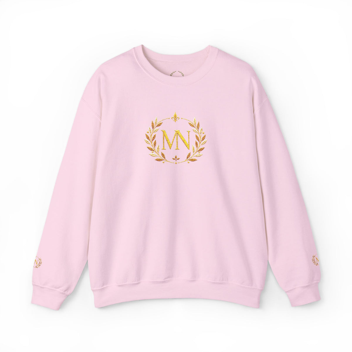 Gold Laurel Monogram Crewneck Sweatshirt