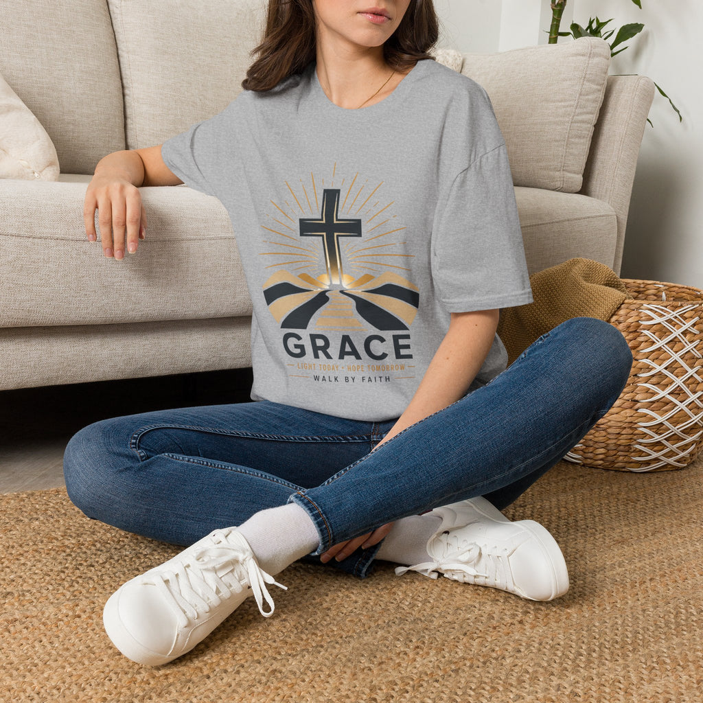 Grace Cross T-Shirt | Christian Faith Tee for Women & Men