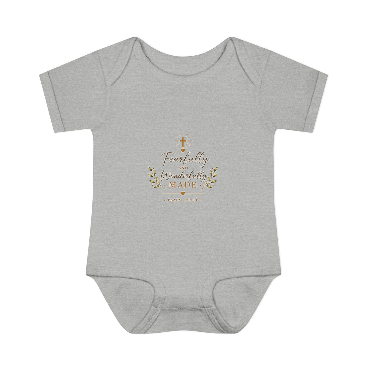 Fearfully & Wonderfully Made Baby Bodysuit | Christian Baptism Gift Onesie
