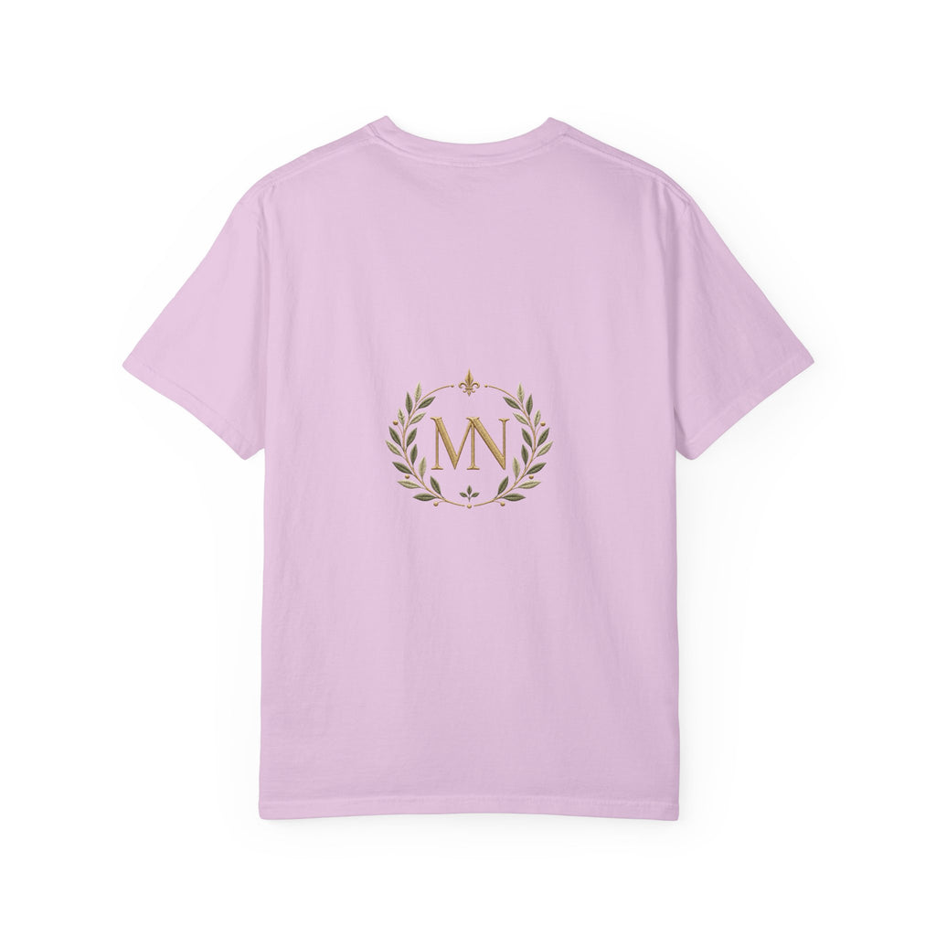 Personalized 'Rise & Shine' T-Shirt — Custom Name Floral Monogram Tee