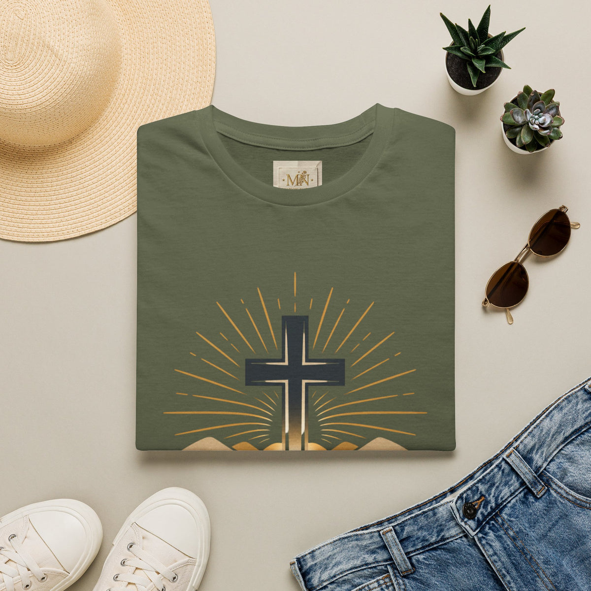 Grace Cross T-Shirt | Christian Faith Tee for Women & Men