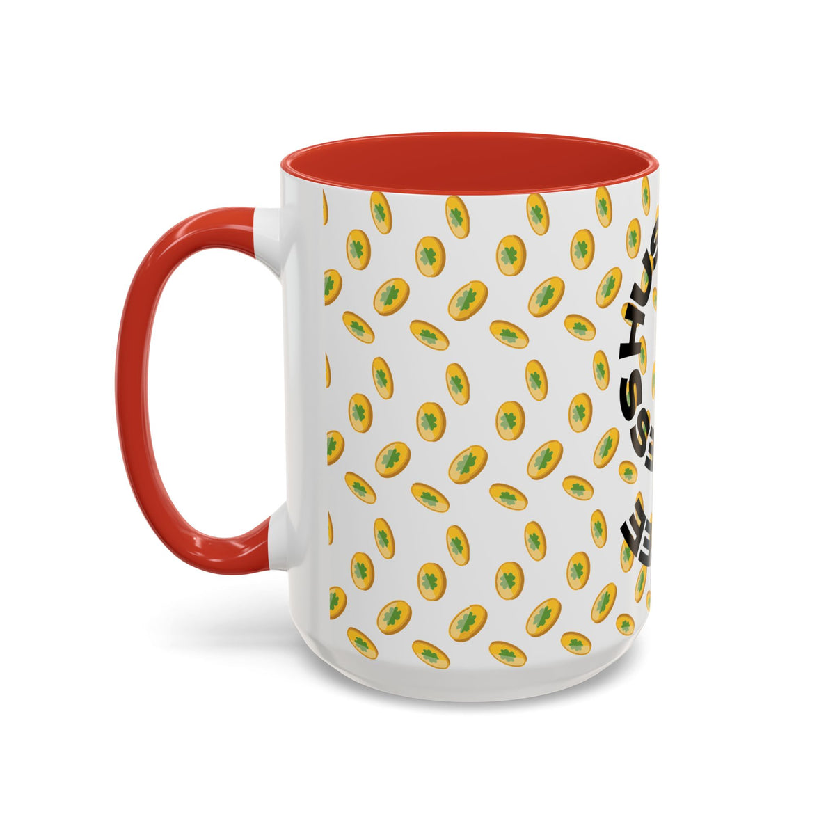 Hustle More Coffee Mug — Avocado Pattern Accent Mug (11/15oz